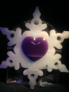 Heart carved from ice I found at the attraction: ICE! featuring the Nutcracker at the Gaylord Palms Orlando 